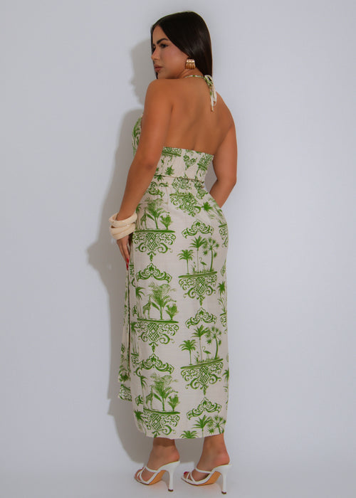 Safari Muse Midi Dress Green