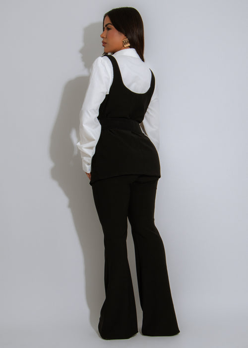 Sharp Agenda Pant Set Black