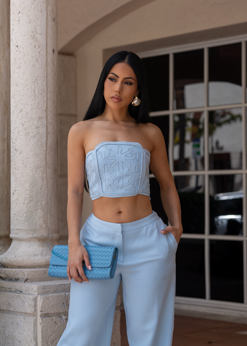 Always Around You Floral Pant Set Blue