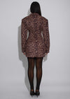 Power Instinct Leopard Mini Dress Brown *PRE ORDER*
