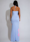 Garden Haze Floral Maxi Dress Blue