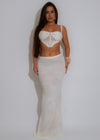 Sunset Threads Crochet Skirt Set White