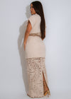 Sahara Ease Crochet Skirt Set Nude
