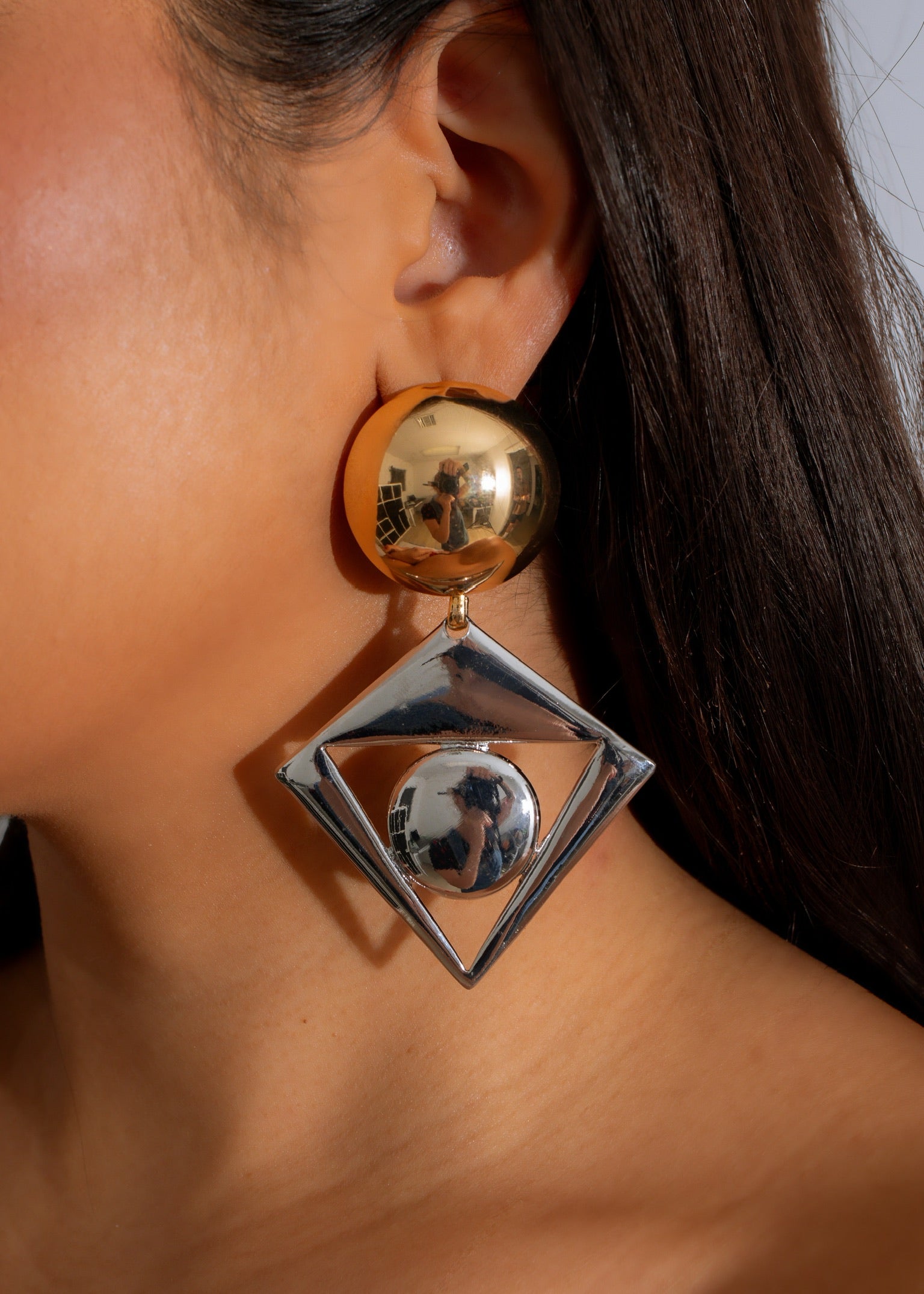 Orbit Statement Earrings Gold Silver Diva Boutique Online