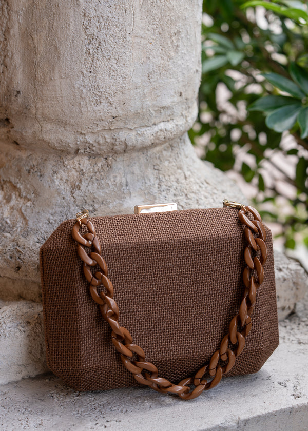 Côte Chic Clutch Brown