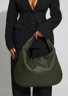 Serenade Woven Hobo Handbag Green