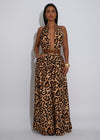 Wild Ambition Leopard Jumpsuit Brown