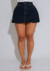 City Chic Bubble Skirt Dark Denim