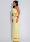 Solstice Whisper Ruched Maxi Dress Yellow