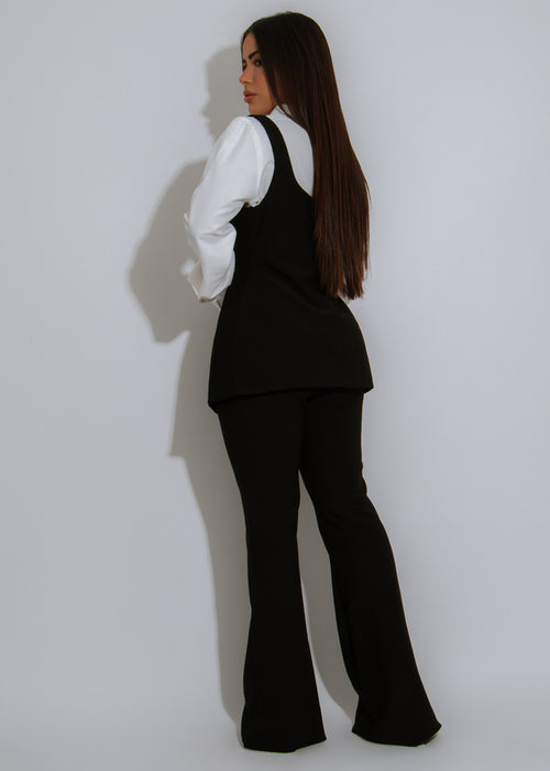 Sharp Agenda Pant Set Black