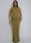 Soft Rhythm Ruched Maxi Dress Green