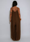 Effortless Essence Ruched Jumpsuit Brown