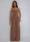 Radiant Ruched Jumpsuit Nude