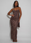 Wild Passion Leopard Maxi Dress Brown