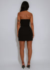 Enigma Drape Mini Dress Black