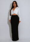 Luxe Line Skirt Set White
