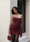 Starlight Seduction Sequin Mini Dress Red