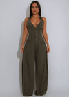 The Powerline Ruched Jumpsuit Green