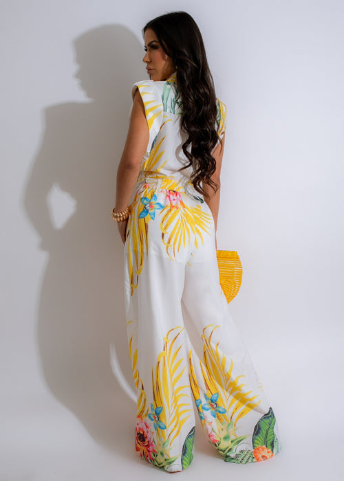 Special Vacay Jumpsuit Yellow
