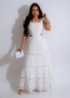 Romantic Lace Maxi Dress White