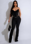 Stunning Hollywood Icon Lace Jumpsuit Black, perfect for a glamorous evening
