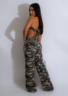 Stylish and edgy So Sexy Camo Distress Pant Set for women