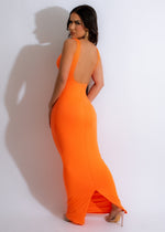 An Illusion Maxi Dress Orange