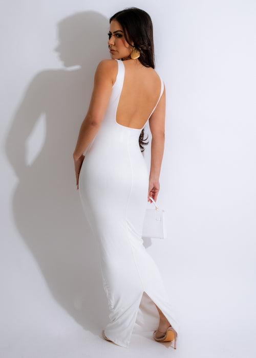 An Illusion Maxi Dress White