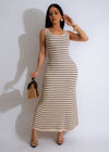 Classic Style Ribbed Midi Dress Nude, a versatile and elegant wardrobe staple for any occasion, featuring a flattering ribbed texture and a timeless midi length silhouette
