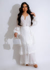 Casual Lover Lace Skirt Set White, a stylish and elegant outfit for women with lace details and a matching top
