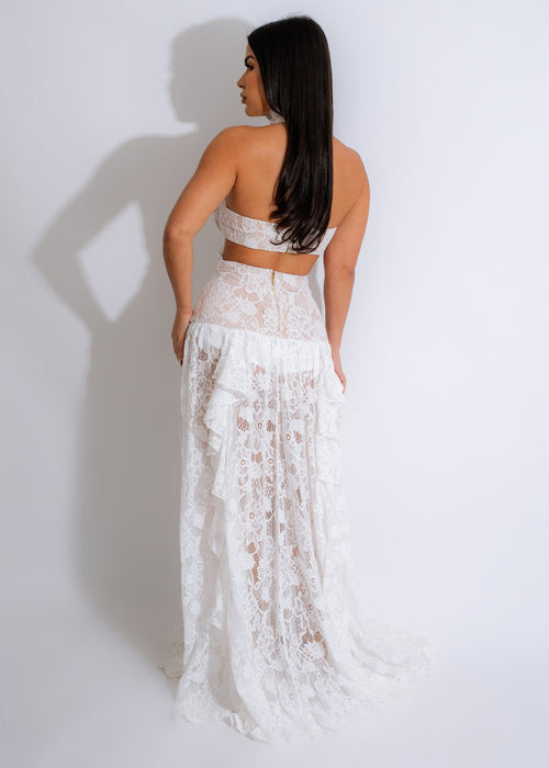 The Perfect Lace Maxi Dress White