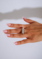 Handcrafted minimalist chic ring in sterling silver with timeless and sophisticated aesthetic
