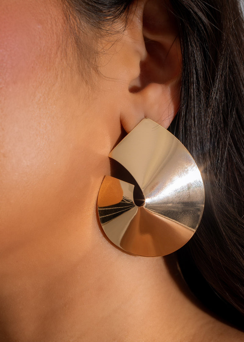 Geometric Glam Earrings Gold
