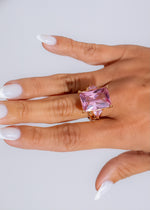 Gemstone Glamour Ring Pink