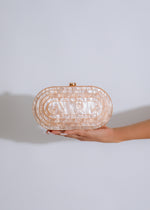 Queen Of Clutch Nude: A stylish and elegant nude clutch purse for women Perfect for formal events and special occasions