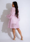  Feminine and elegant pink chiffon mini dress perfect for special occasions
