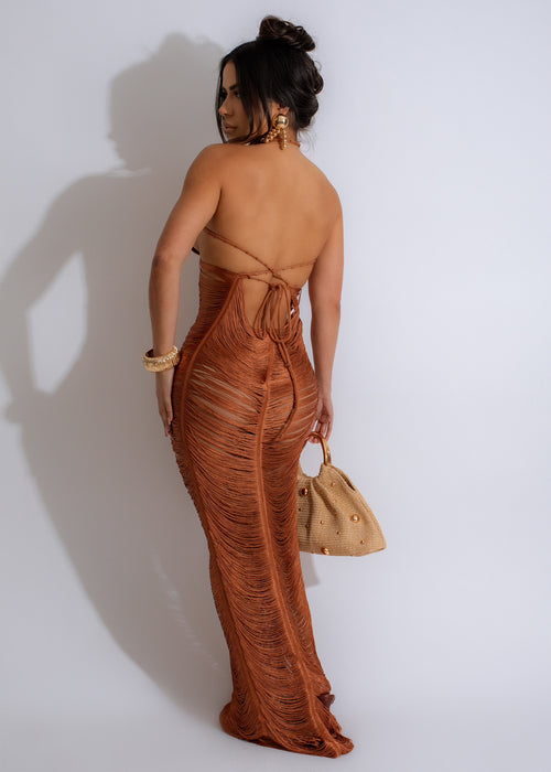 Saharan Sunset Maxi Dress Brown