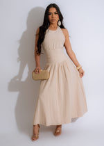 Sweet Place Linen Skirt Set Nude - A stylish and comfortable outfit perfect for a summer day out