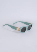 Keep Watching Oval Sunglasses Green in vibrant green color with UV protection and stylish design 