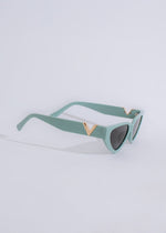  Fashionable and Unique Oval Sunglasses in Green with UV Protection