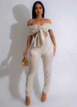Rule The World Silk Pant Set Nude: A luxurious two-piece pajama set in soft, neutral silk fabric
