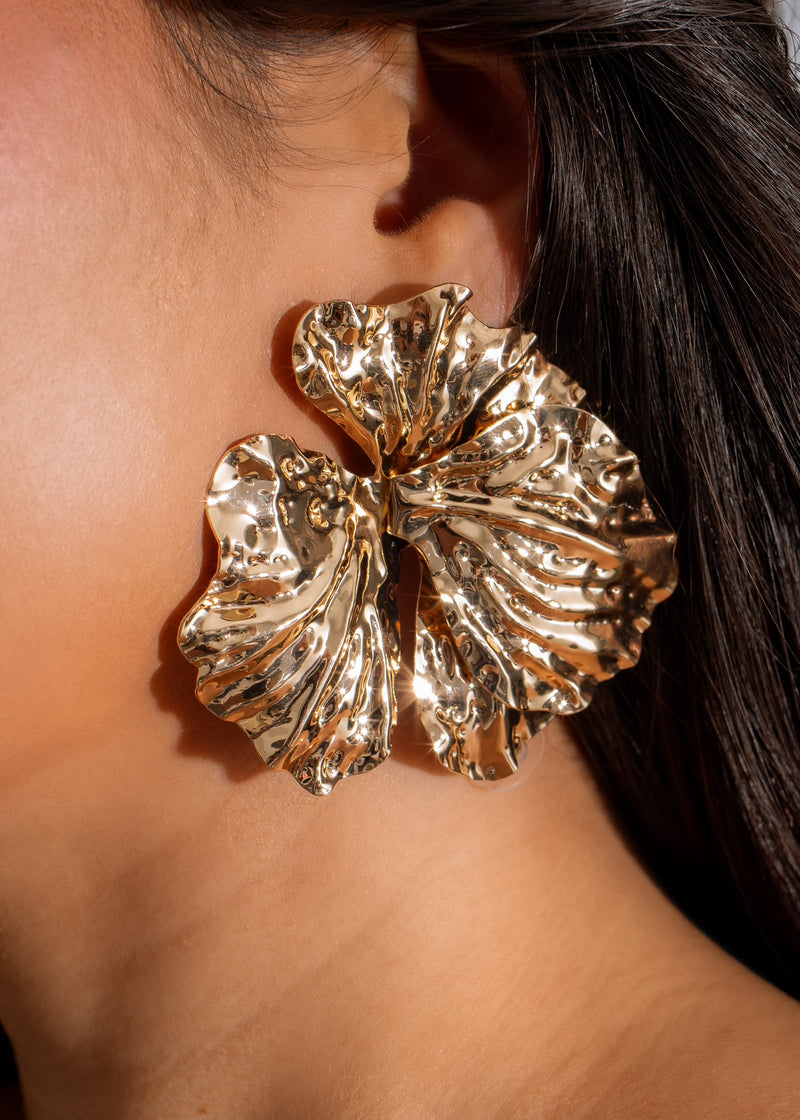 Botanical Elegance Earrings Gold
