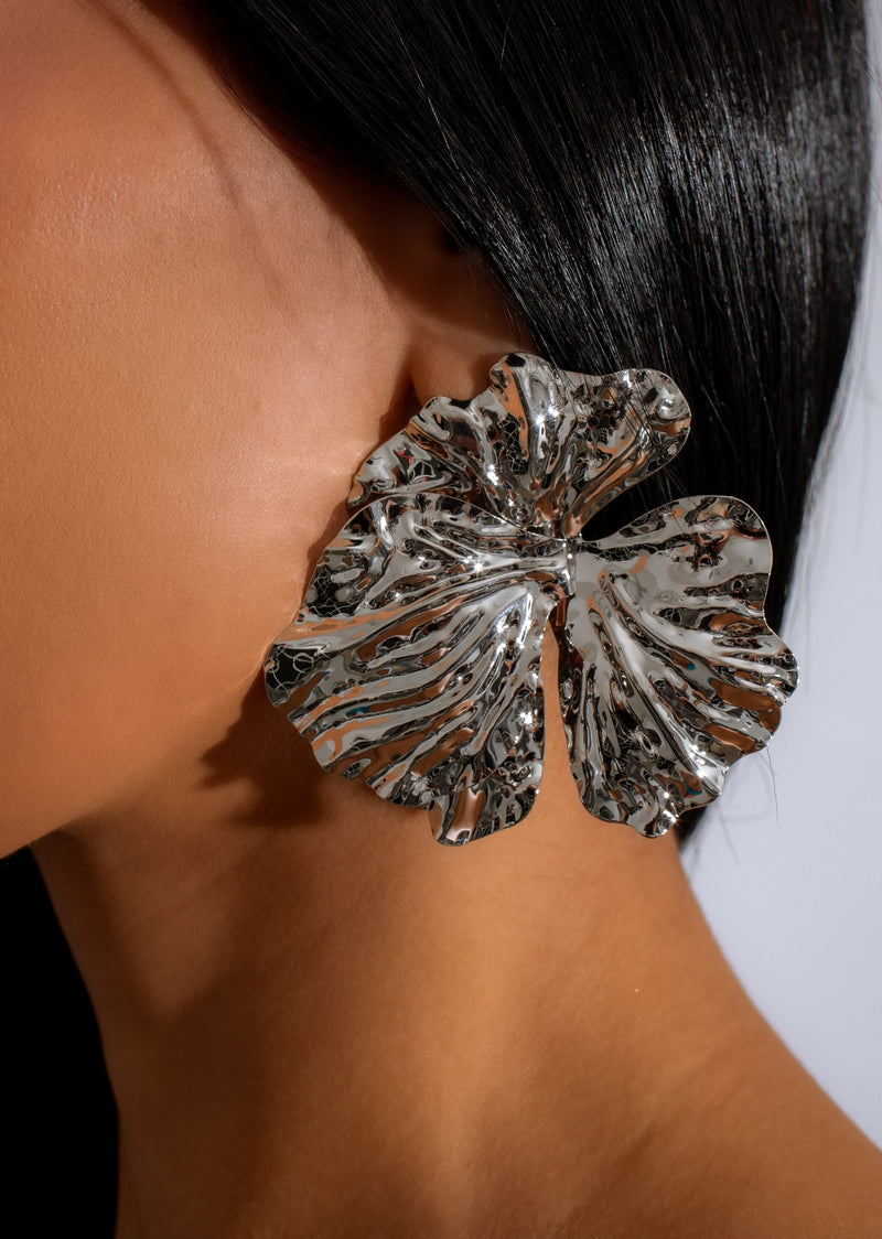 Botanical Elegance Earrings Silver