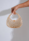 Expensive Taste Rhinestone Handbag Gold, a luxurious and glamorous accessory for any special occasion or event