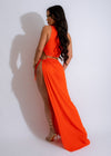 A beautiful and elegant In The Resort Ruched Maxi Dress Orange