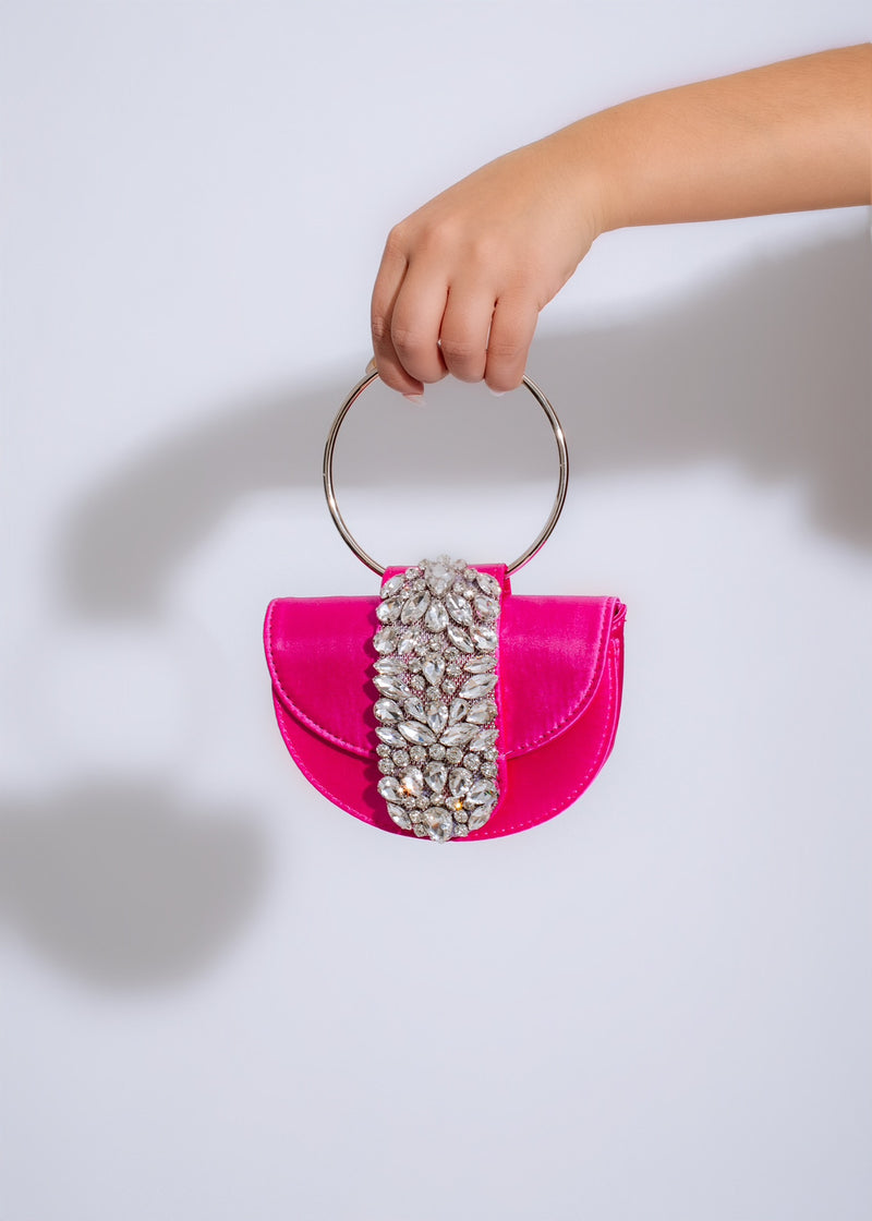 Be My Muse Rhinestones Handbag Pink - A stunning and glamorous accessory perfect for adding a touch of sparkle to any outfit