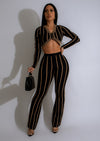 Fool For Love Sweater Pant Set Black - Front view showcasing cozy knit fabric and stylish fit