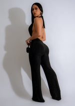Alluring and trendy Black Glitter Jumpsuit for a memorable evening