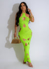 Sweet Summer Crochet Midi Dress Green