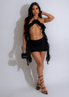 Sexy Night Mesh Skirt Set Black, a seductive and alluring lingerie ensemble for a romantic evening 